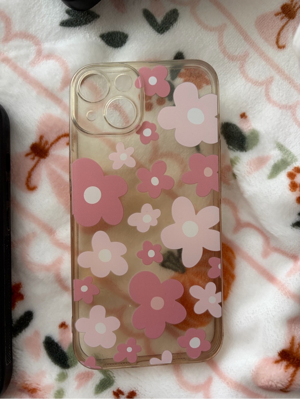 Pink floral iPhone 14 case
